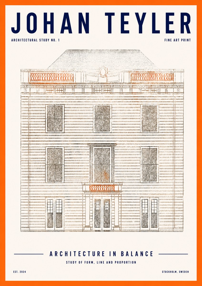 Johan Teyler Architectural Study No. 1 II No2 - Poszter