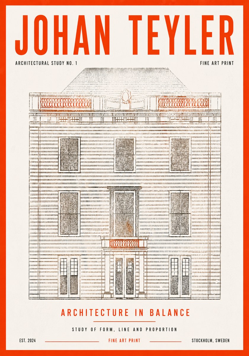 Johan Teyler Architectural Study No. 1 II No6 - Poszter