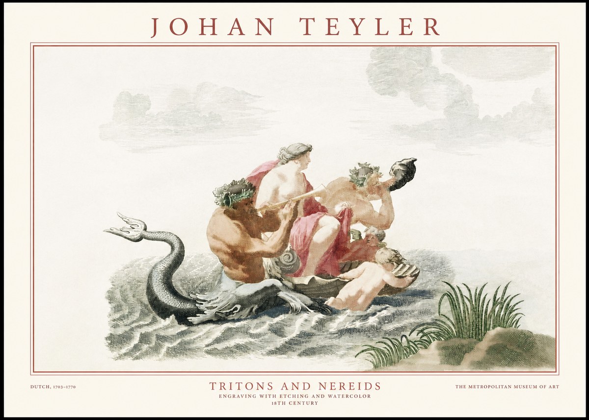 Johan Teyler Tritons and Nereids No1 - Poszter
