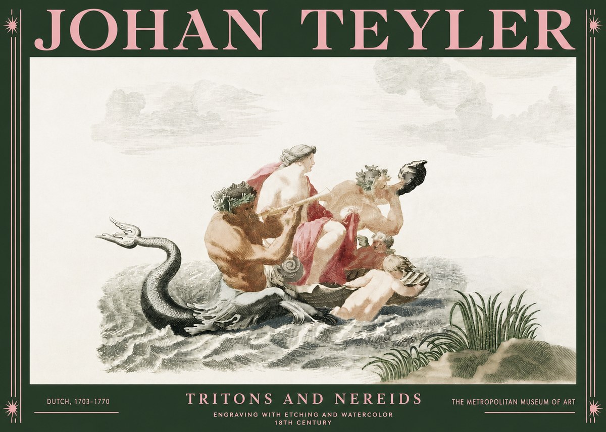 Johan Teyler Tritons and Nereids No3 - Poszter