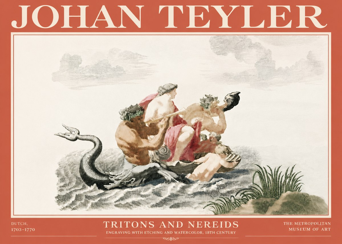 Johan Teyler Tritons and Nereids No4 - Poszter