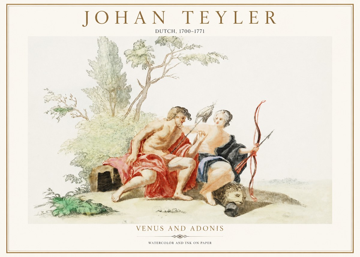 Johan Teyler Venus and Adonis No1 - Poszter