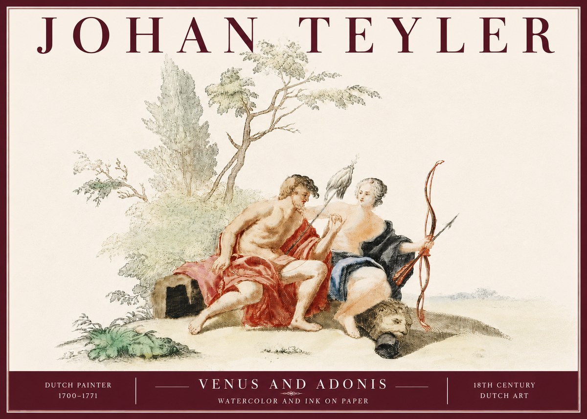 Johan Teyler Venus and Adonis No5 - Poszter