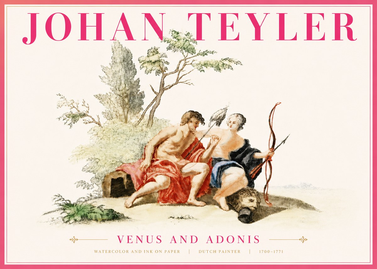 Johan Teyler Venus and Adonis No6 - Poszter