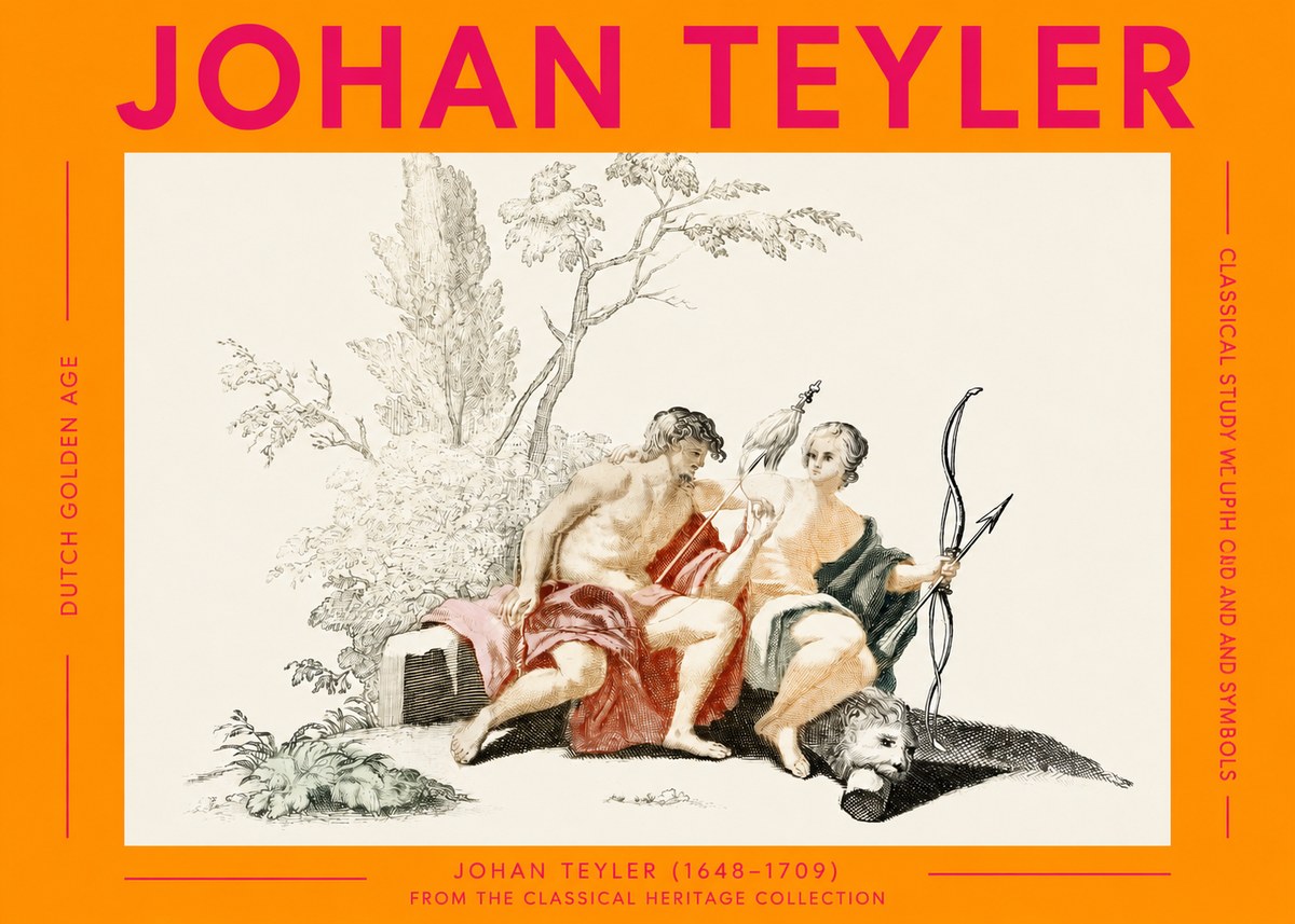 Johan Teyler Classical Study with Cupid and Symbols No2 - Poszter