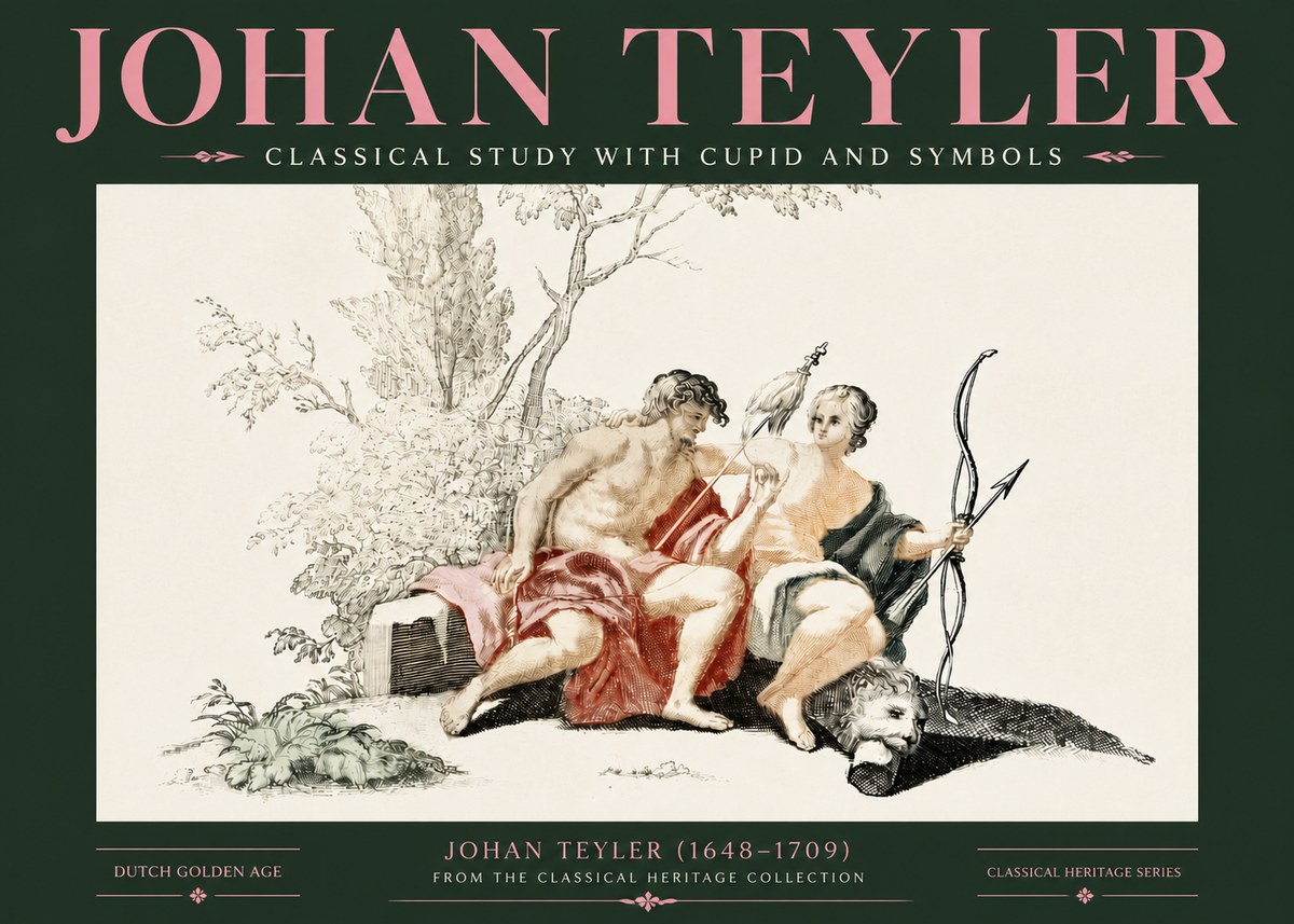 Johan Teyler Classical Study with Cupid and Symbols No4 - Poszter