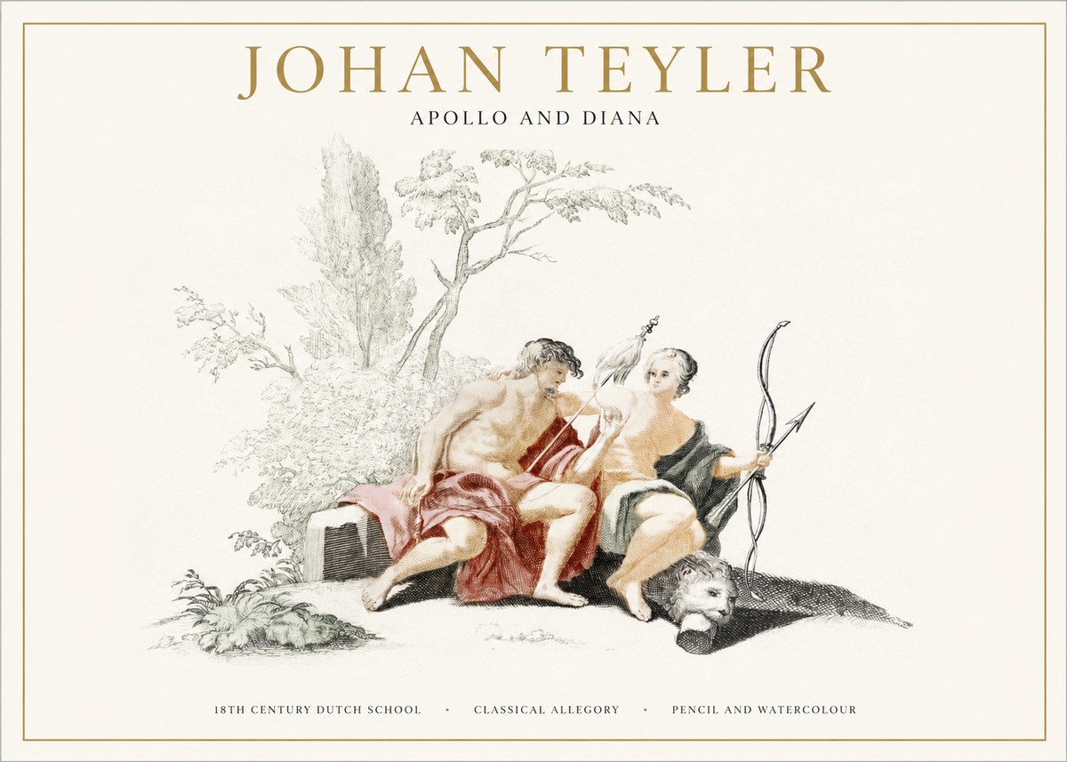 Johan Teyler Classical Study with Cupid and Symbols No5 - Poszter