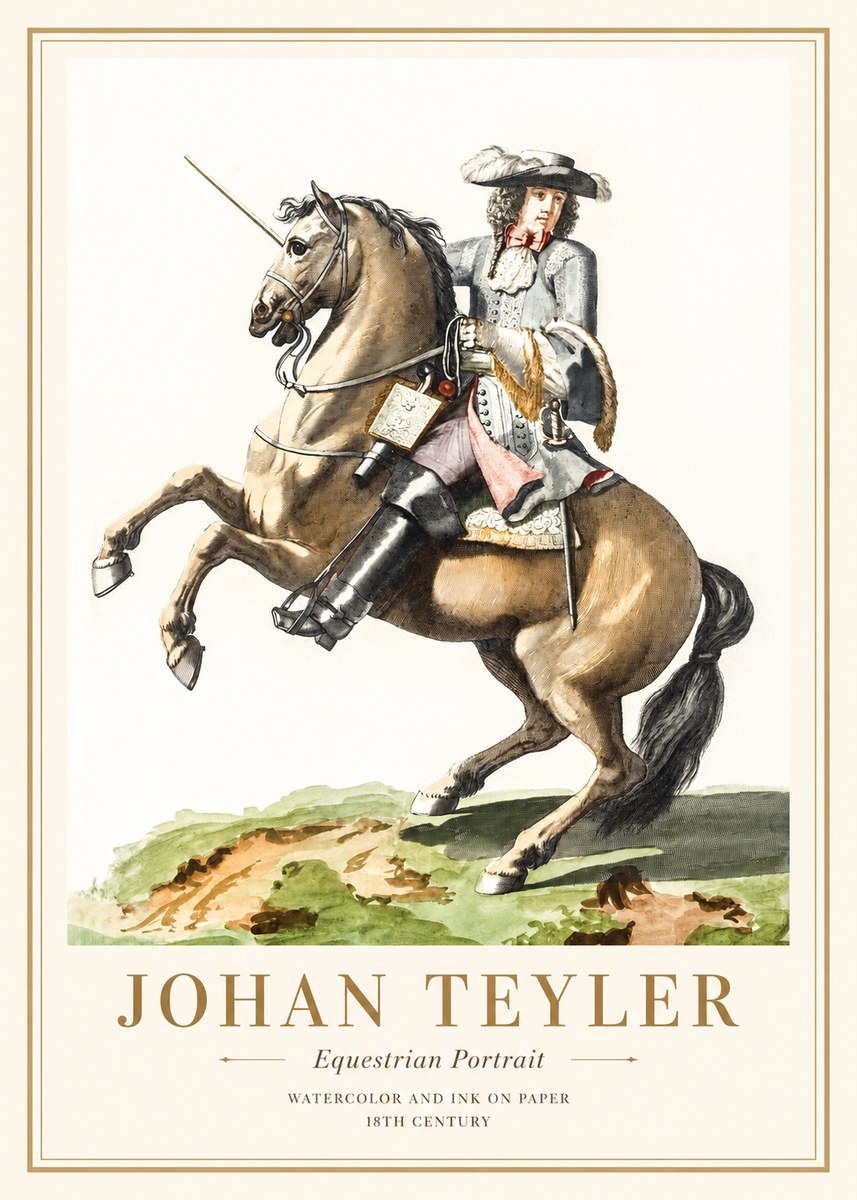 Johan Teyler Equestrian Portrait No1 - Poszter