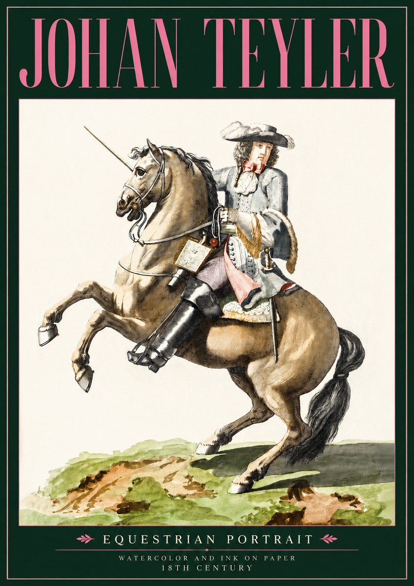 Johan Teyler Equestrian Portrait No3 - Poszter