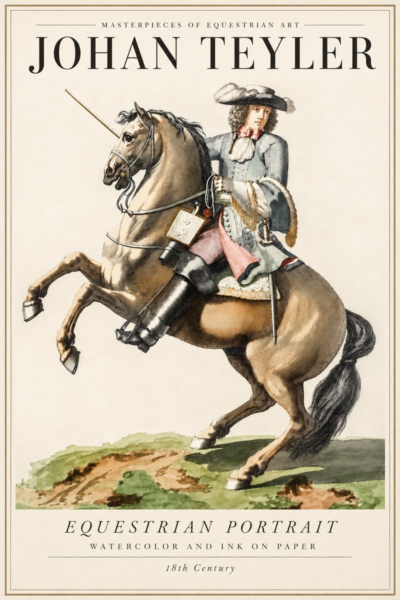 Johan Teyler Equestrian Portrait No4 - Poszter