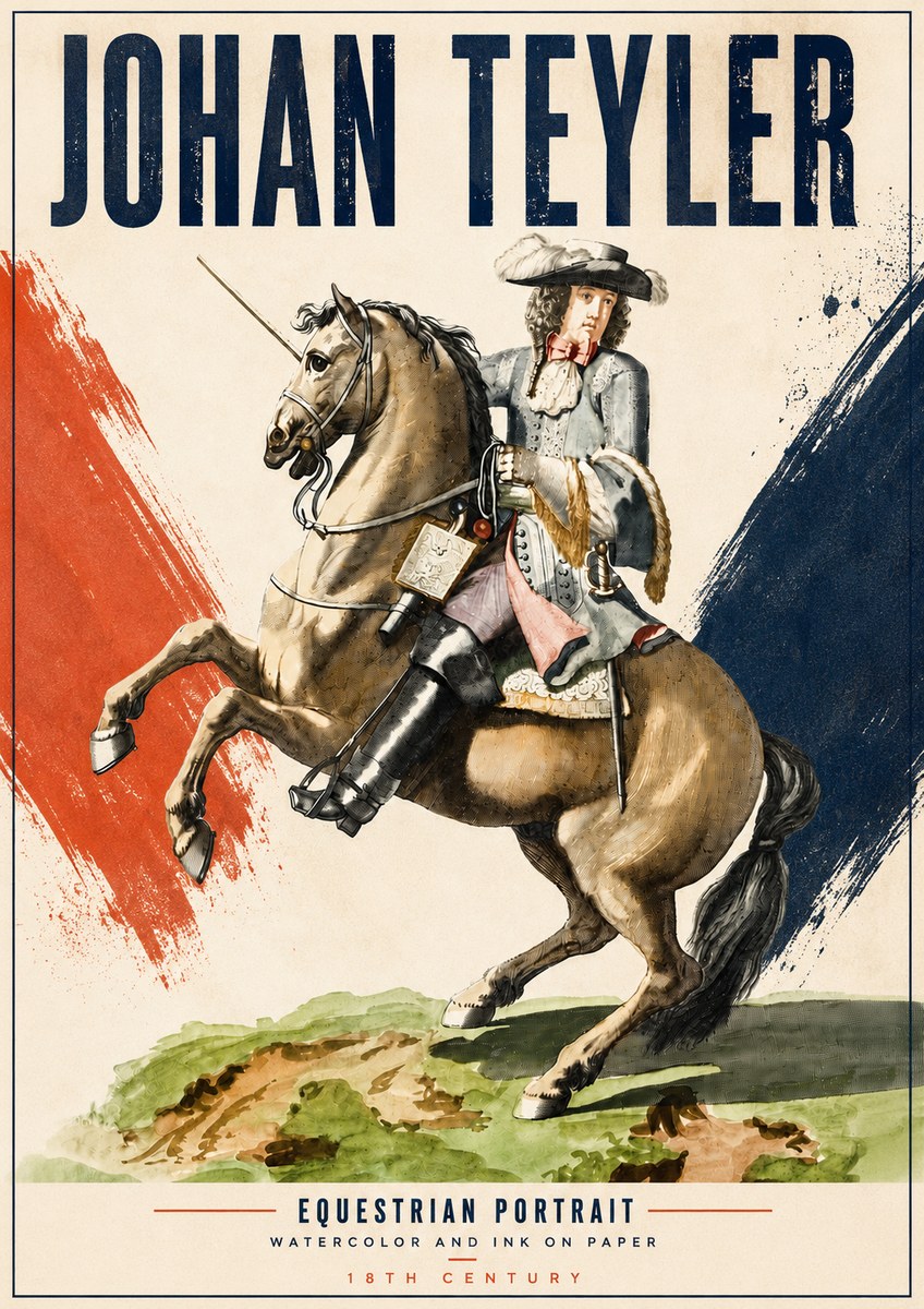 Johan Teyler Equestrian Portrait No5 - Poszter