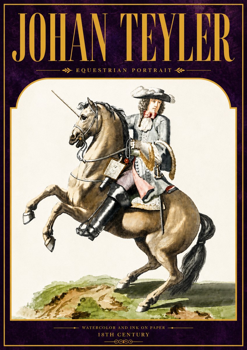 Johan Teyler Equestrian Portrait No6 - Poszter
