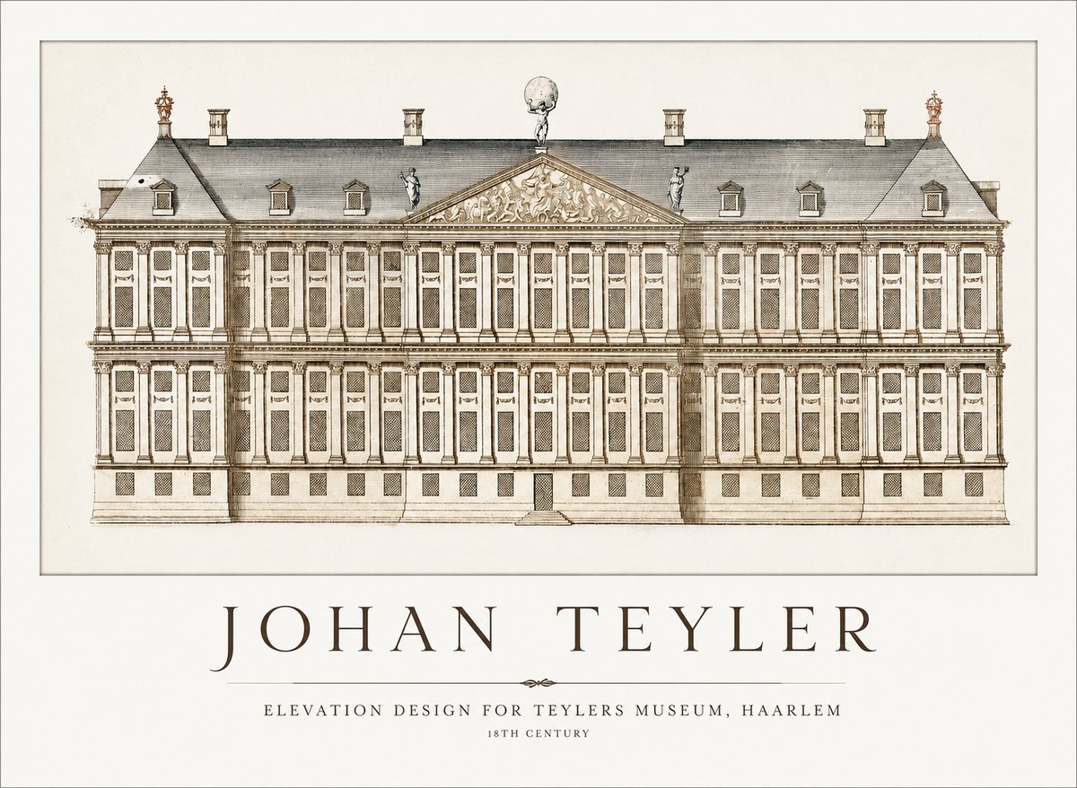 Johan Teyler Elevation Design for Teylers Museum, Haarlem No1 - Poszter