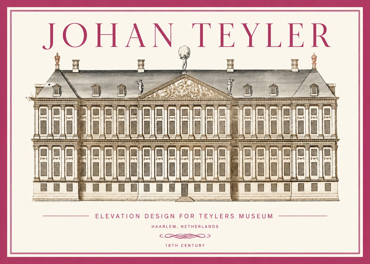 Johan Teyler Elevation Design for Teylers Museum, Haarlem No3 - Poszter