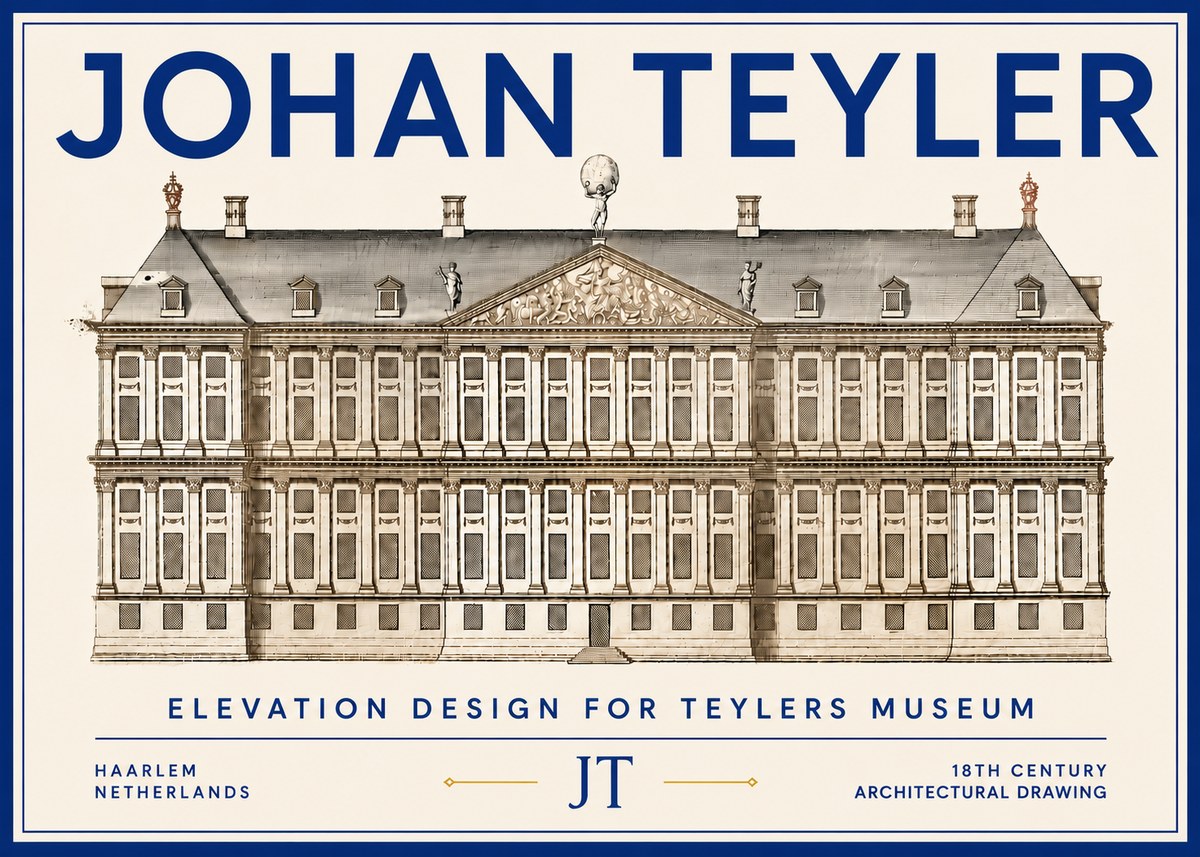 Johan Teyler Elevation Design for Teylers Museum, Haarlem No6 - Poszter