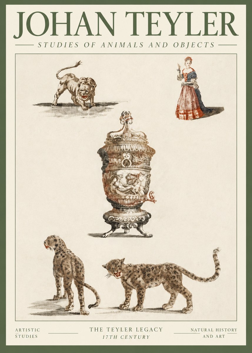 Johan Teyler Studies of Animals and Objects No3 - Poszter