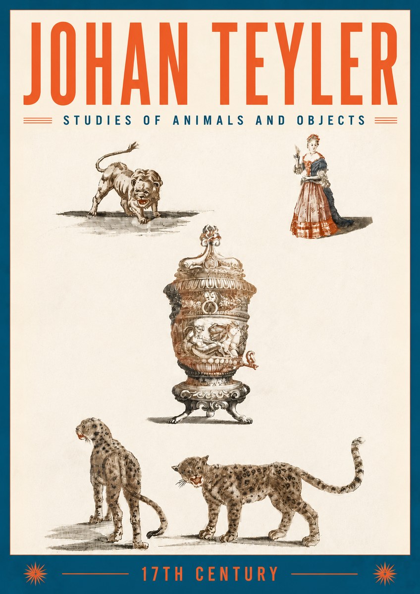 Johan Teyler Studies of Animals and Objects No6 - Poszter