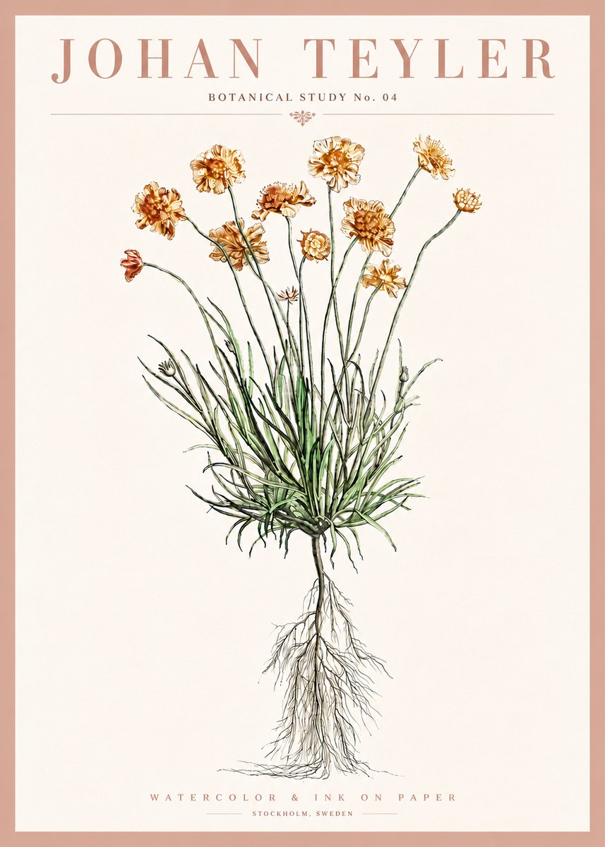 Johan Teyler Botanical Study No. 01 No4 - Poszter