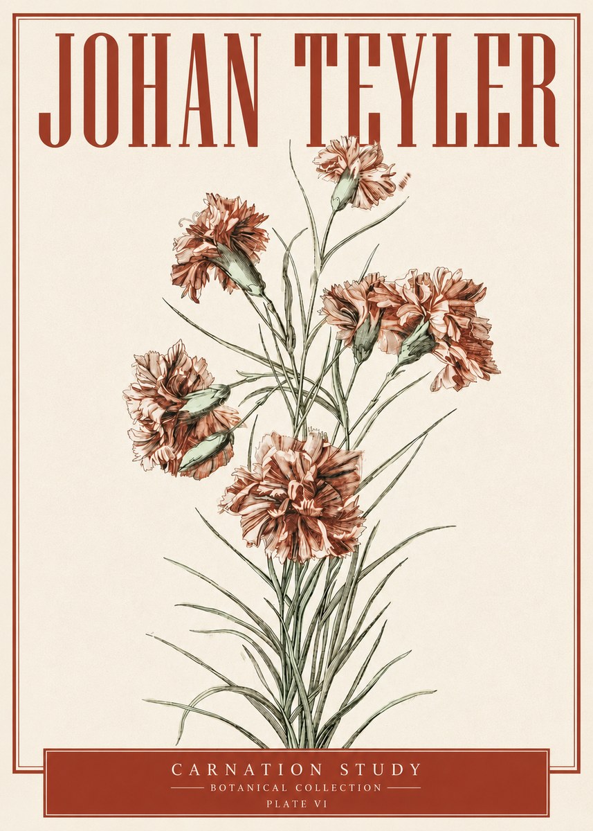 Johan Teyler Carnation Study No4 - Poszter