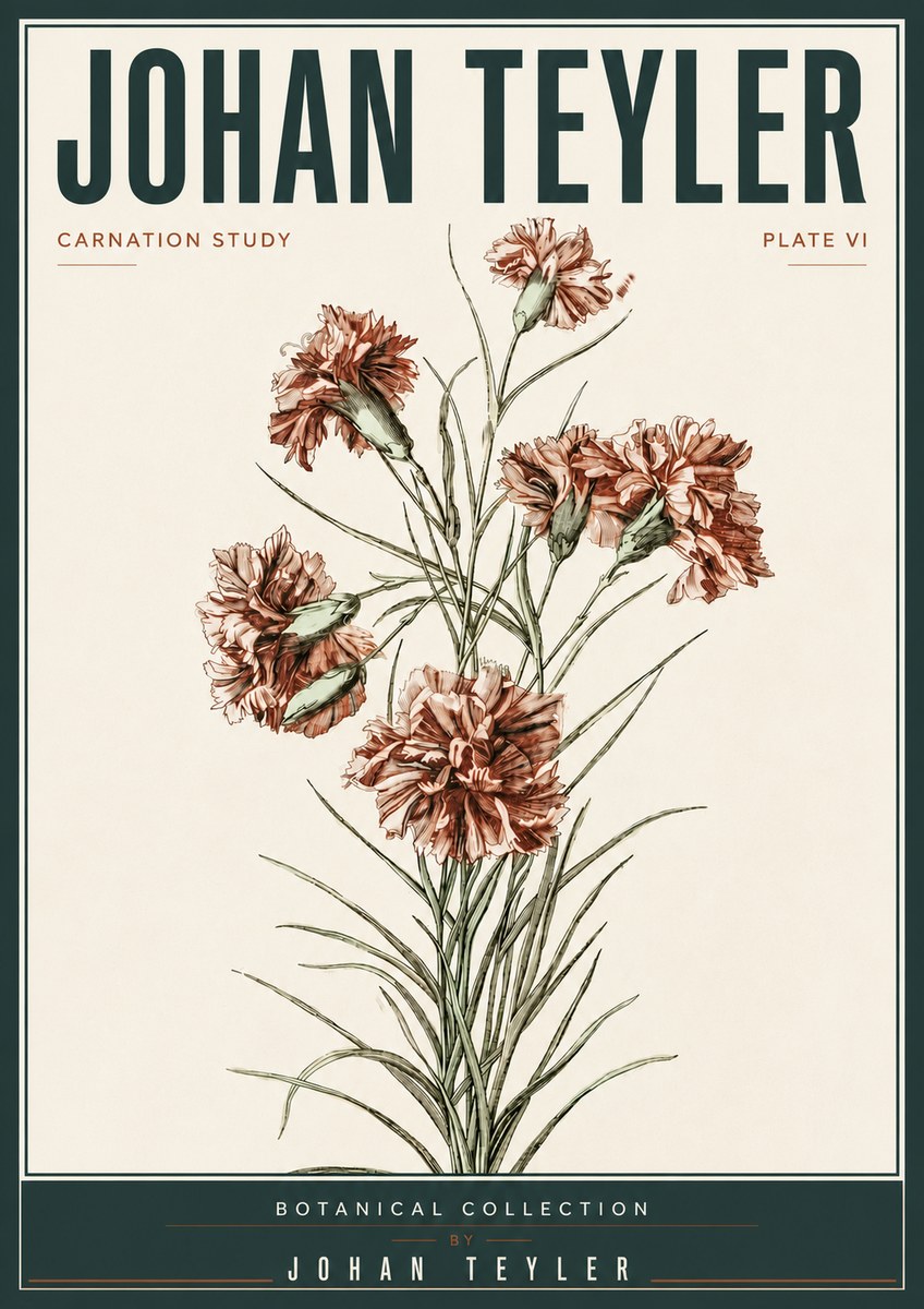 Johan Teyler Carnation Study No5 - Poszter