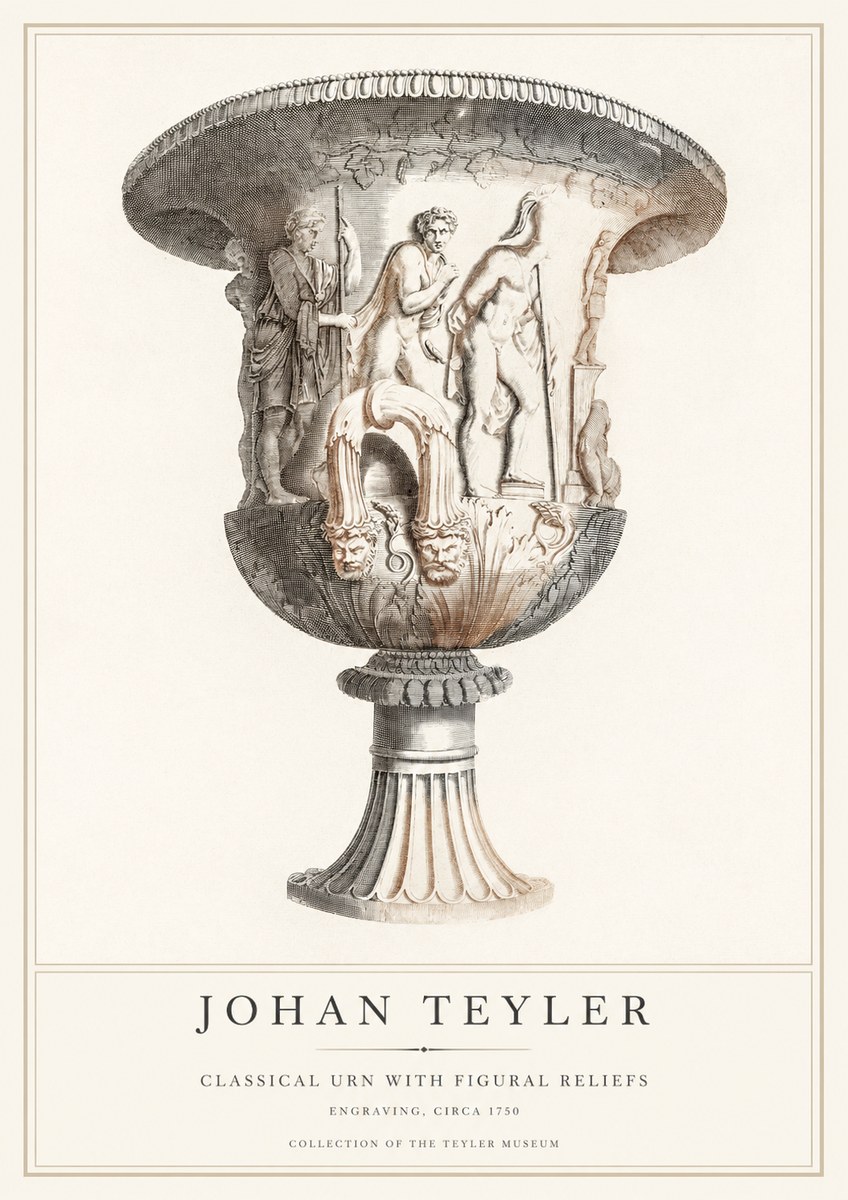 Johan Teyler Classical Urn with Figural Reliefs I No1 - Poszter