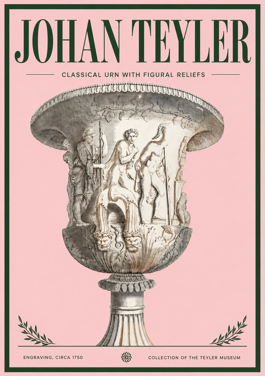Johan Teyler Classical Urn with Figural Reliefs I No4 - Poszter