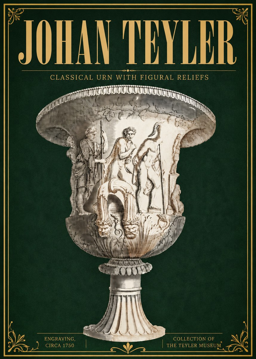 Johan Teyler Classical Urn with Figural Reliefs I No6 - Poszter