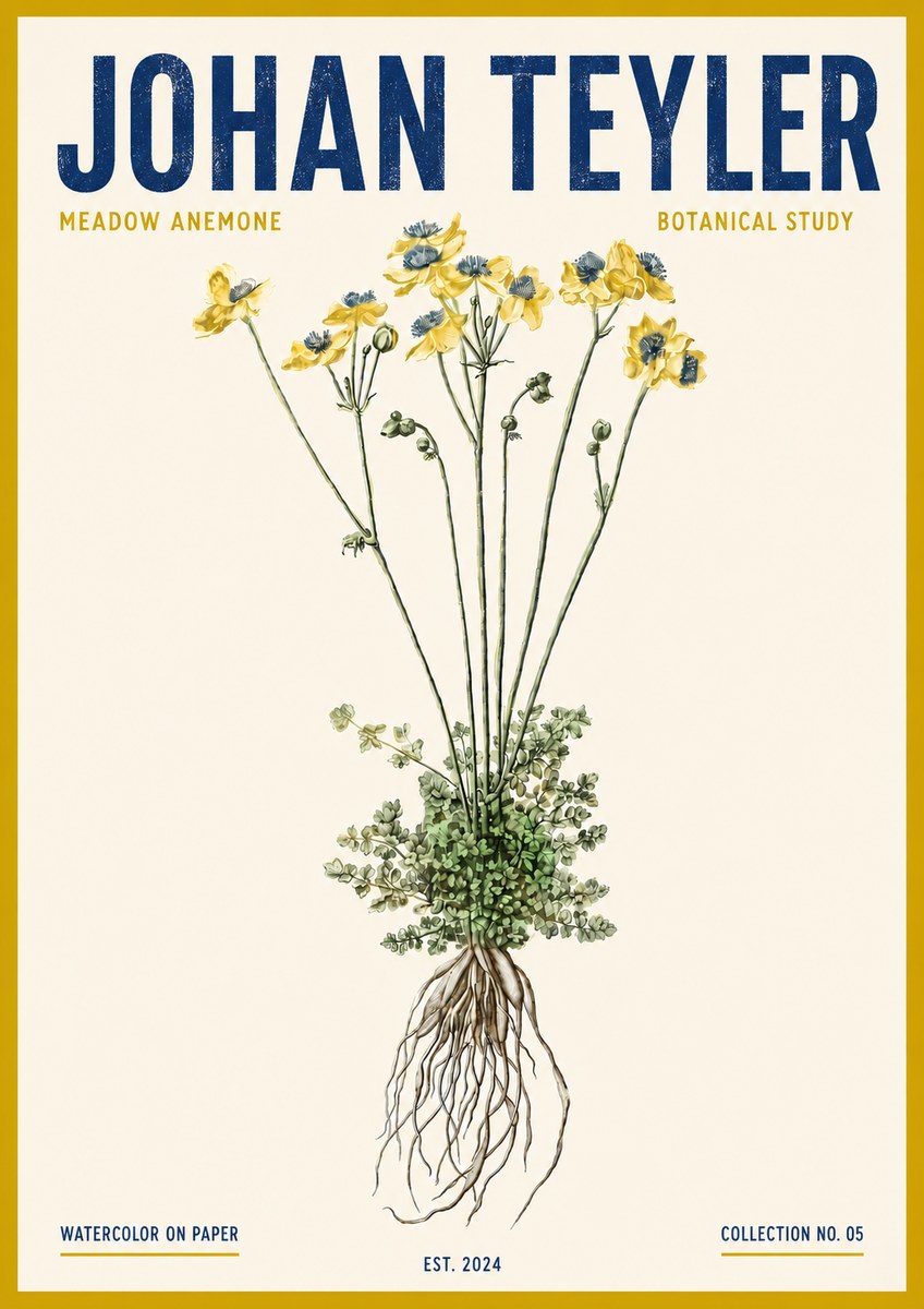 Johan Teyler Meadow Anemone No5 - Poszter
