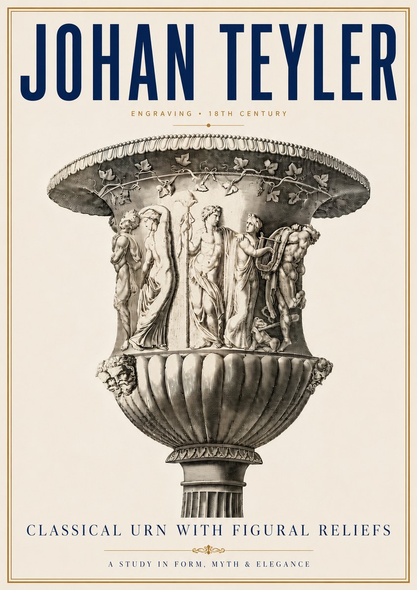 Johan Teyler Classical Urn with Figural Reliefs II No6 - Poszter