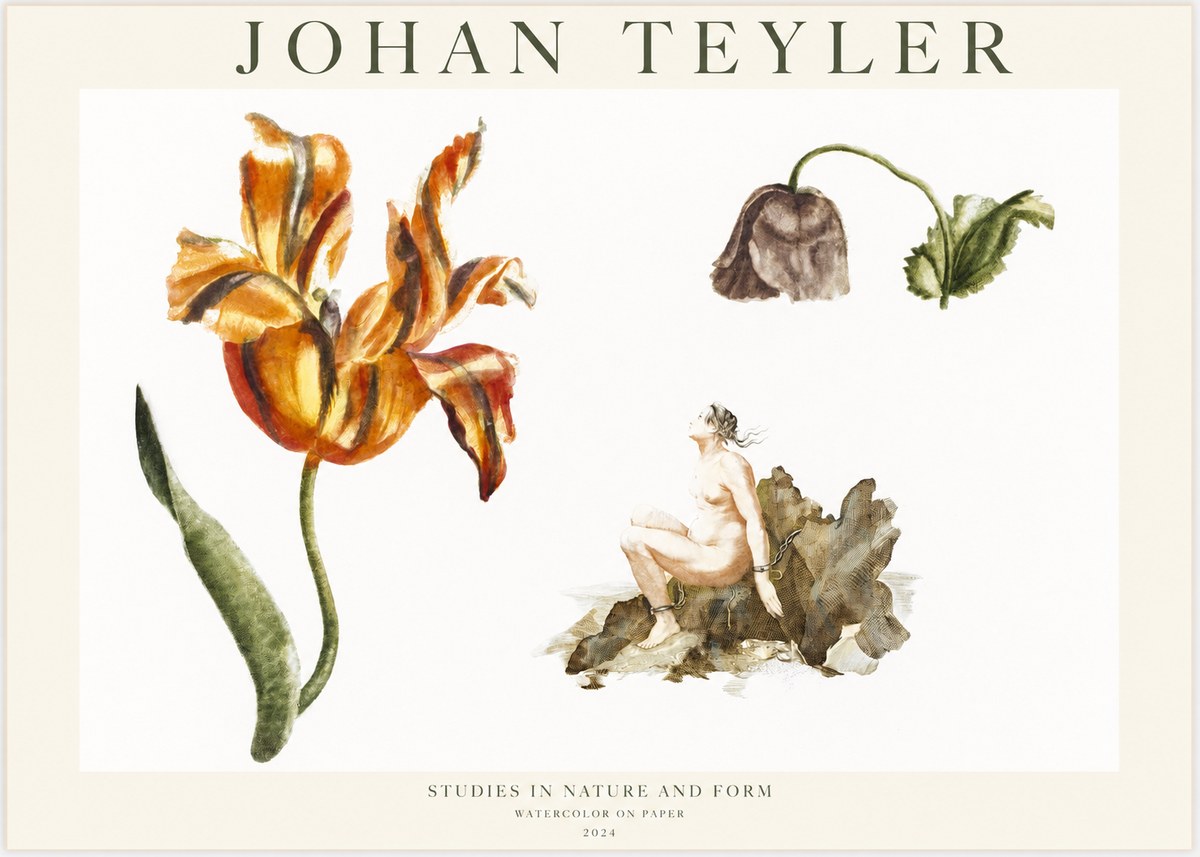 Johan Teyler Botanical Studies & Figurative Composition No2 - Poszter