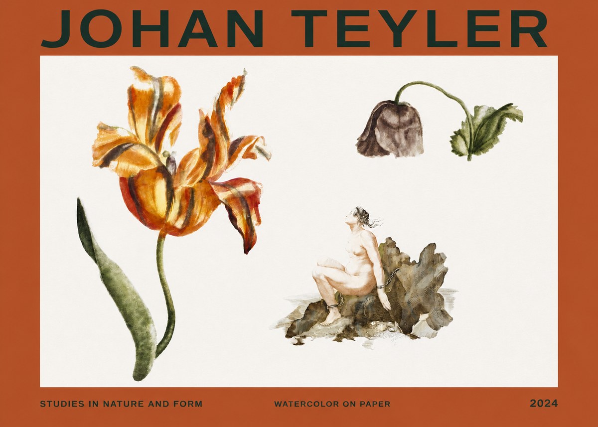 Johan Teyler Botanical Studies & Figurative Composition No3 - Poszter