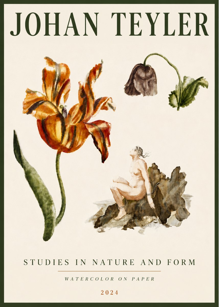 Johan Teyler Botanical Studies & Figurative Composition No6 - Poszter