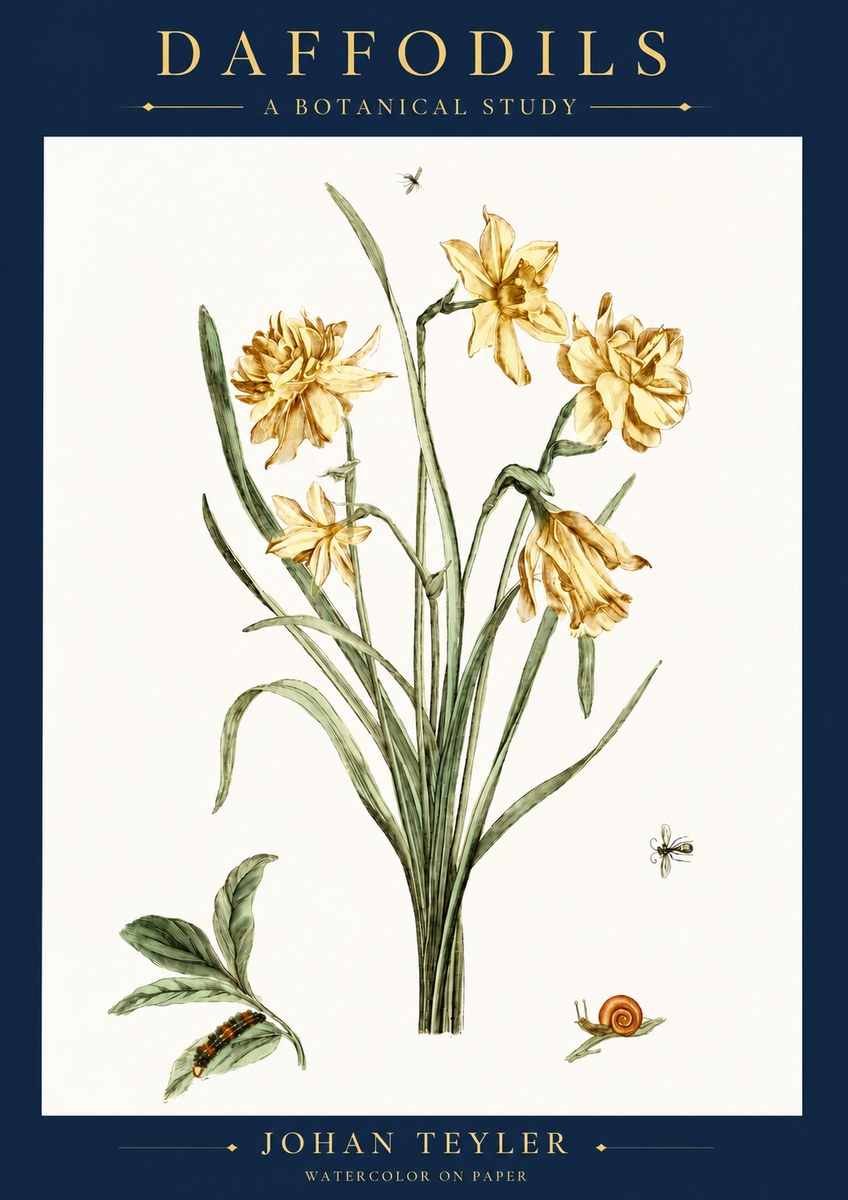 Johan Teyler Daffodils No6 - Poszter