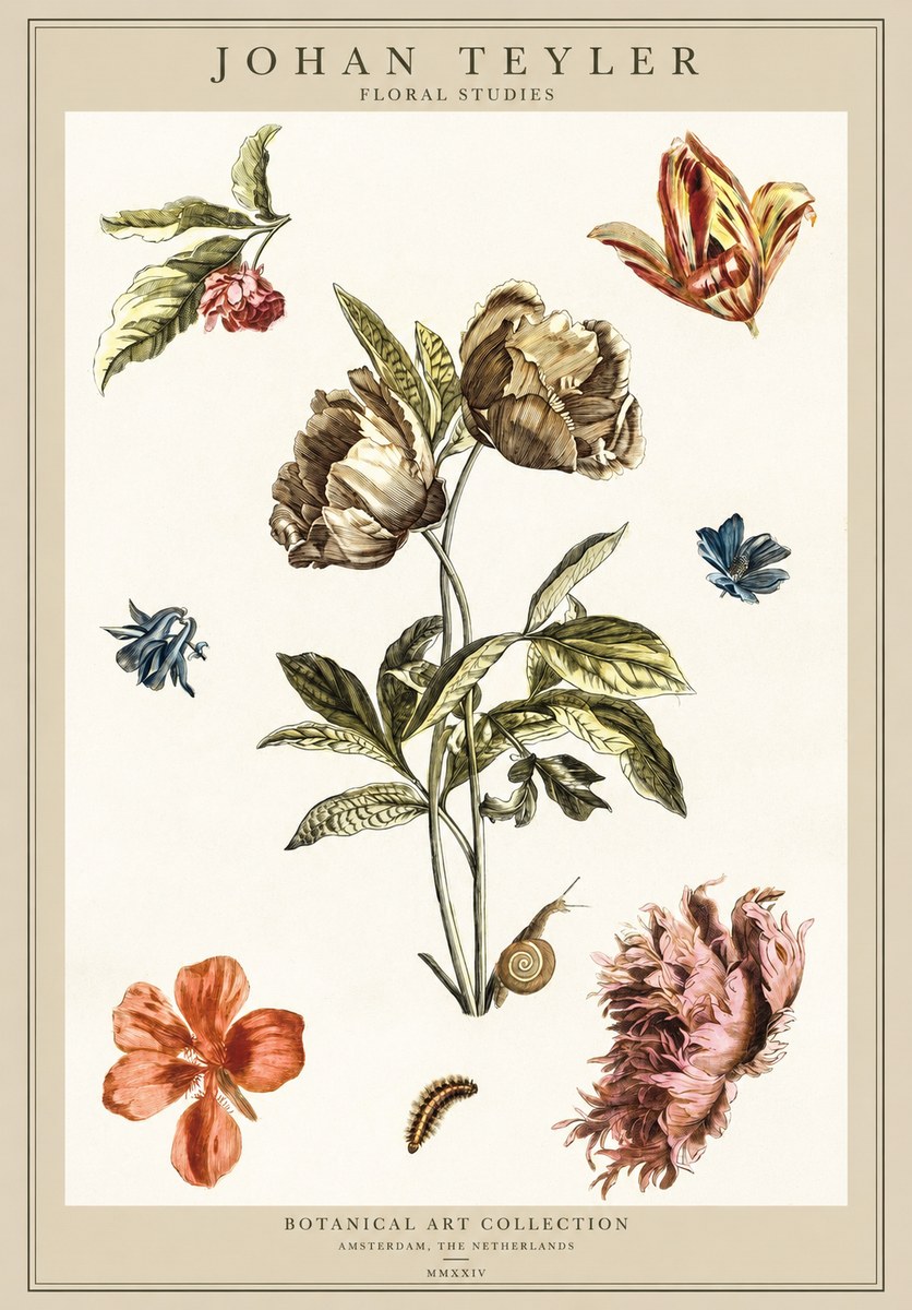 Johan Teyler Floral Studies No1 - Poszter