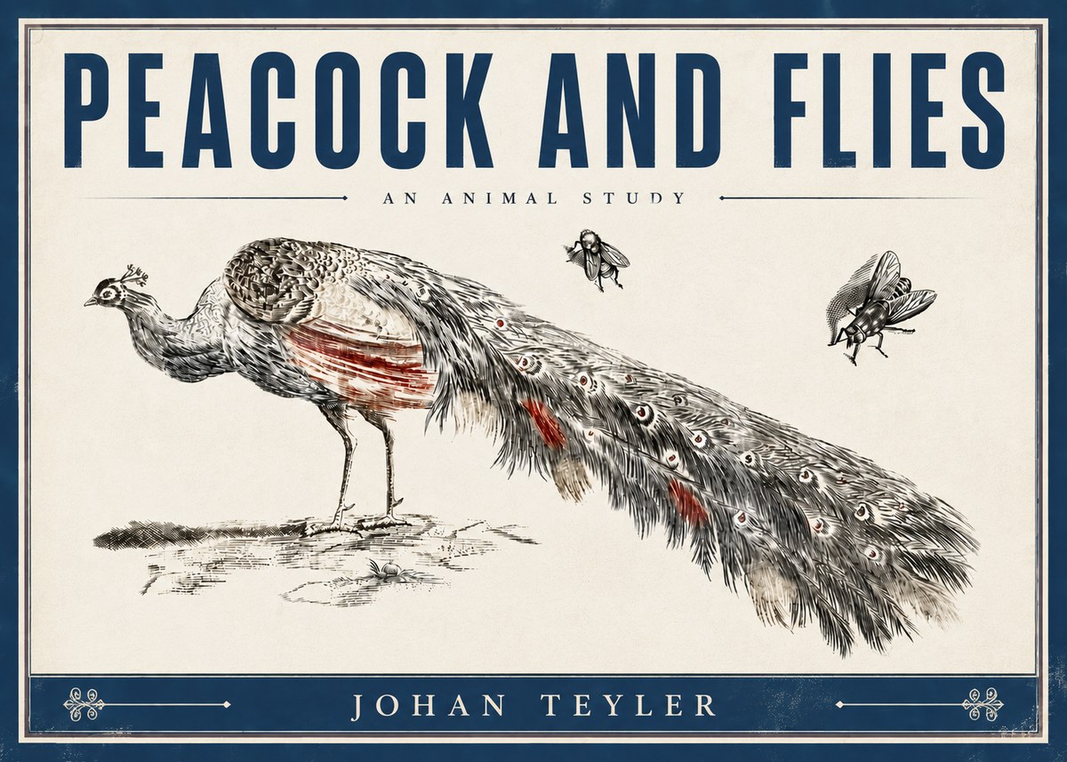 Johan Teyler Peacock and Flies - Animal Study No6 - Poszter