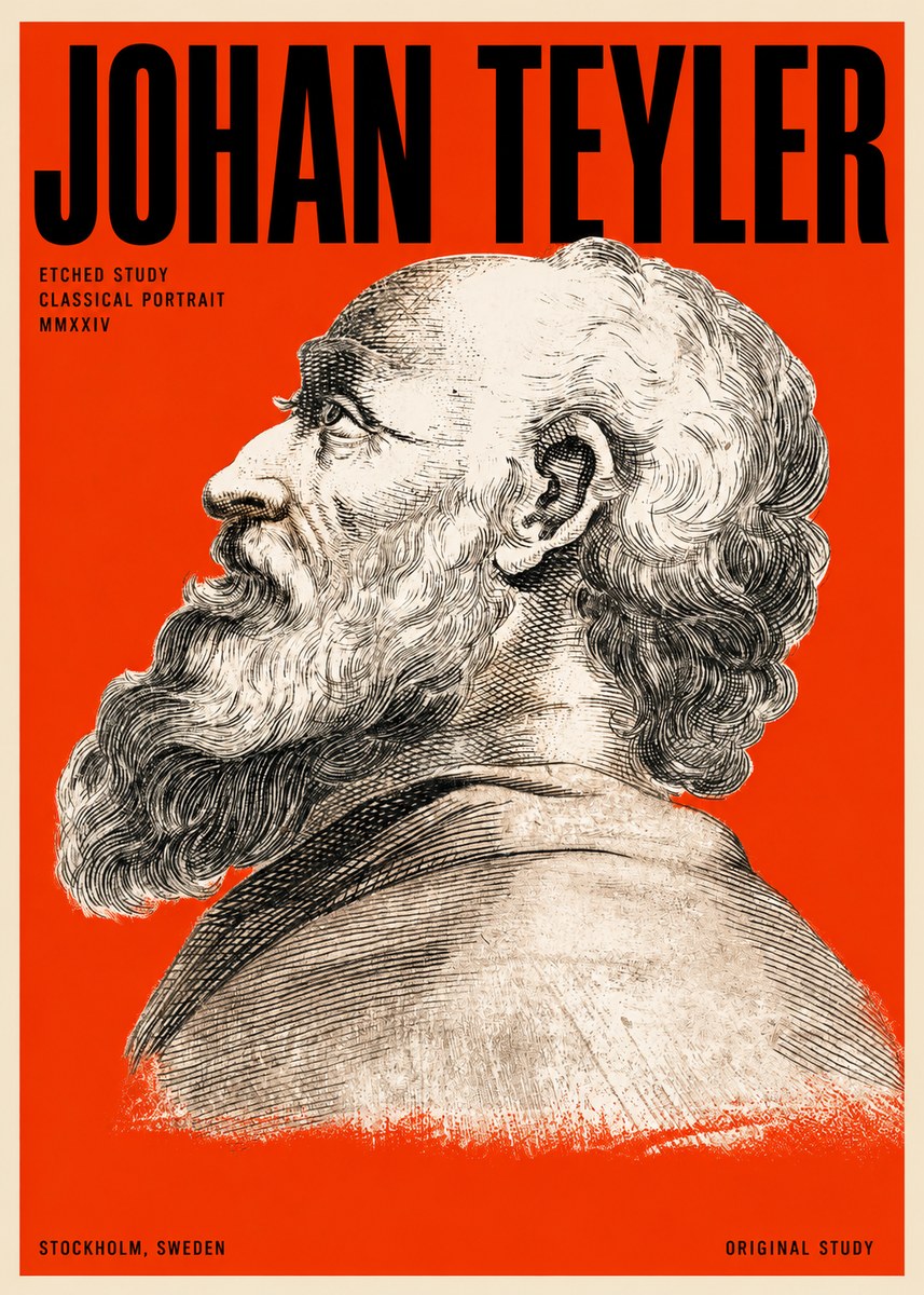 Johan Teyler Profile Study No2 - Poszter