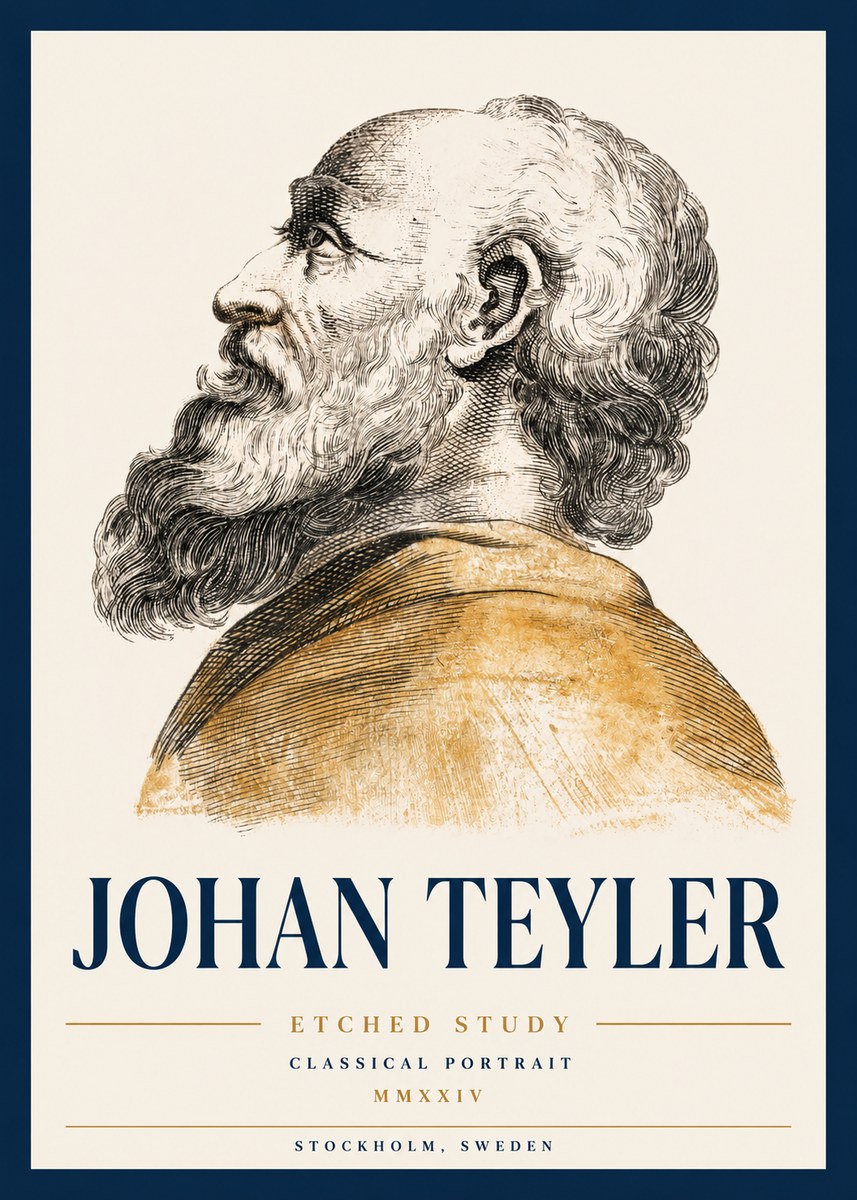 Johan Teyler Profile Study No3 - Poszter