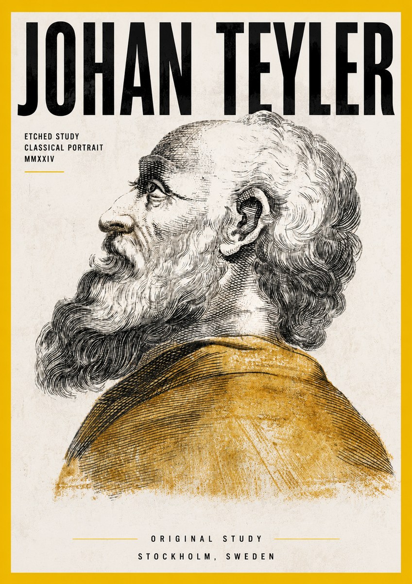 Johan Teyler Profile Study No4 - Poszter