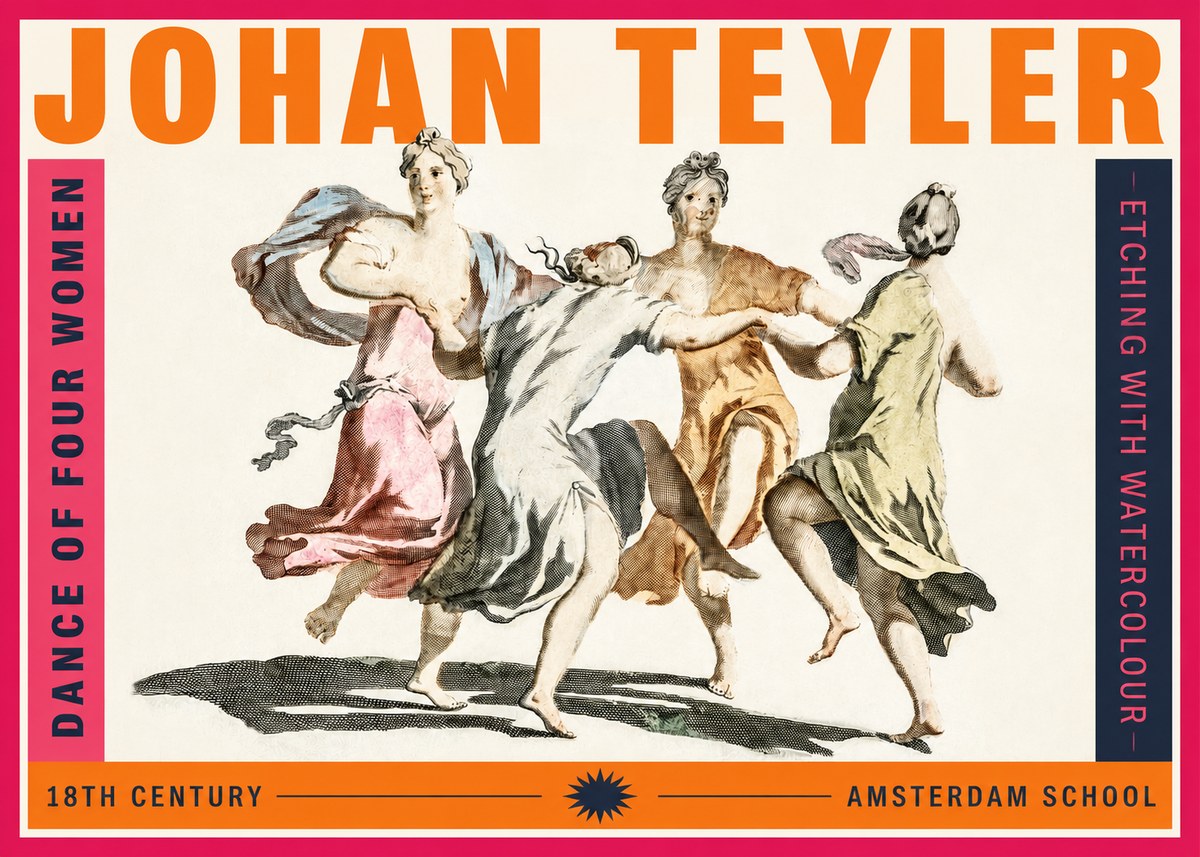 Johan Teyler Dance of Four Women No2 - Poszter
