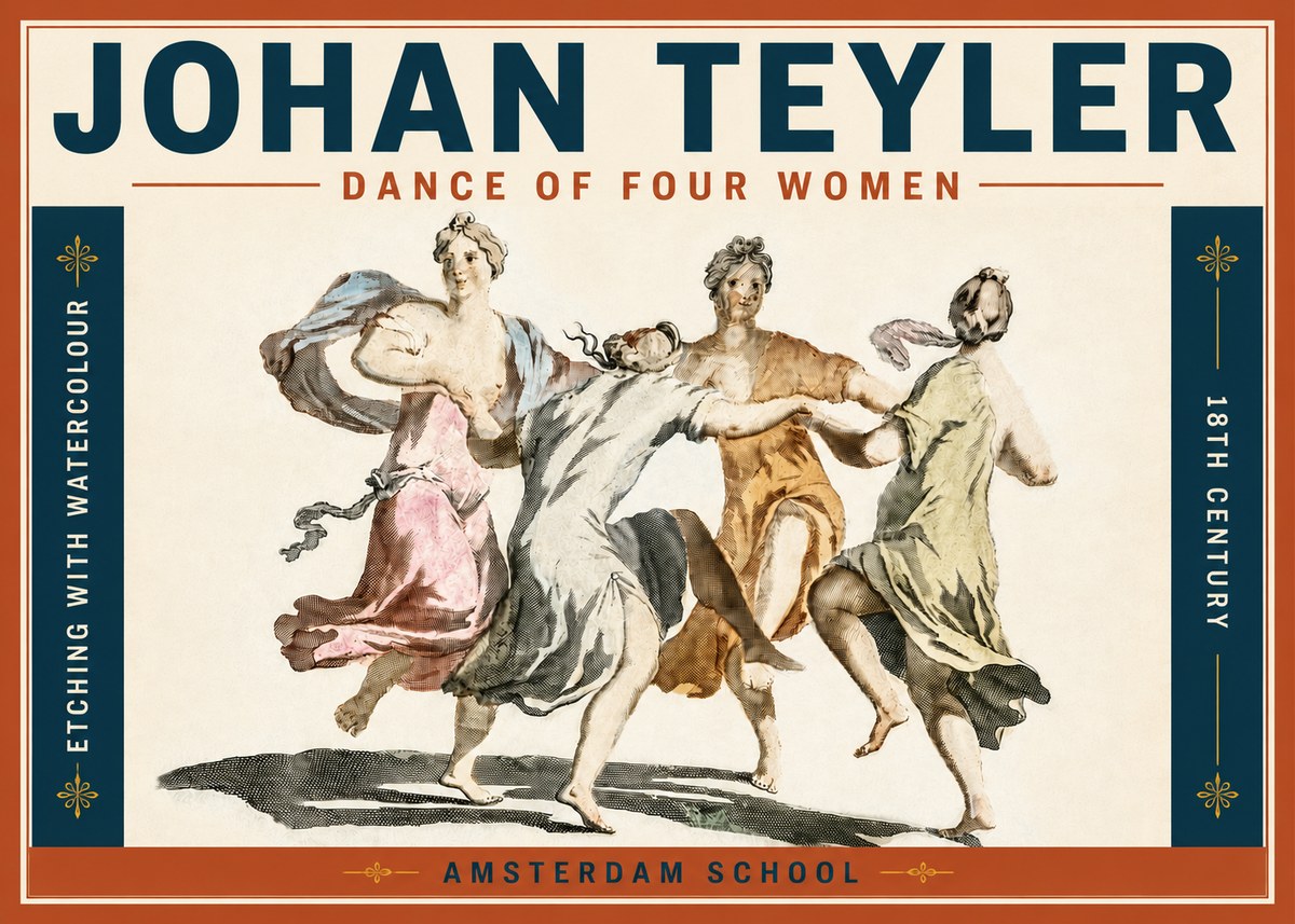 Johan Teyler Dance of Four Women No5 - Poszter