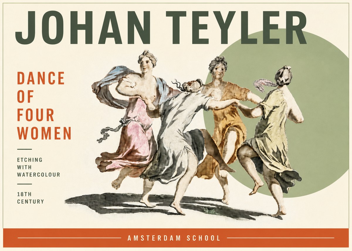 Johan Teyler Dance of Four Women No6 - Poszter