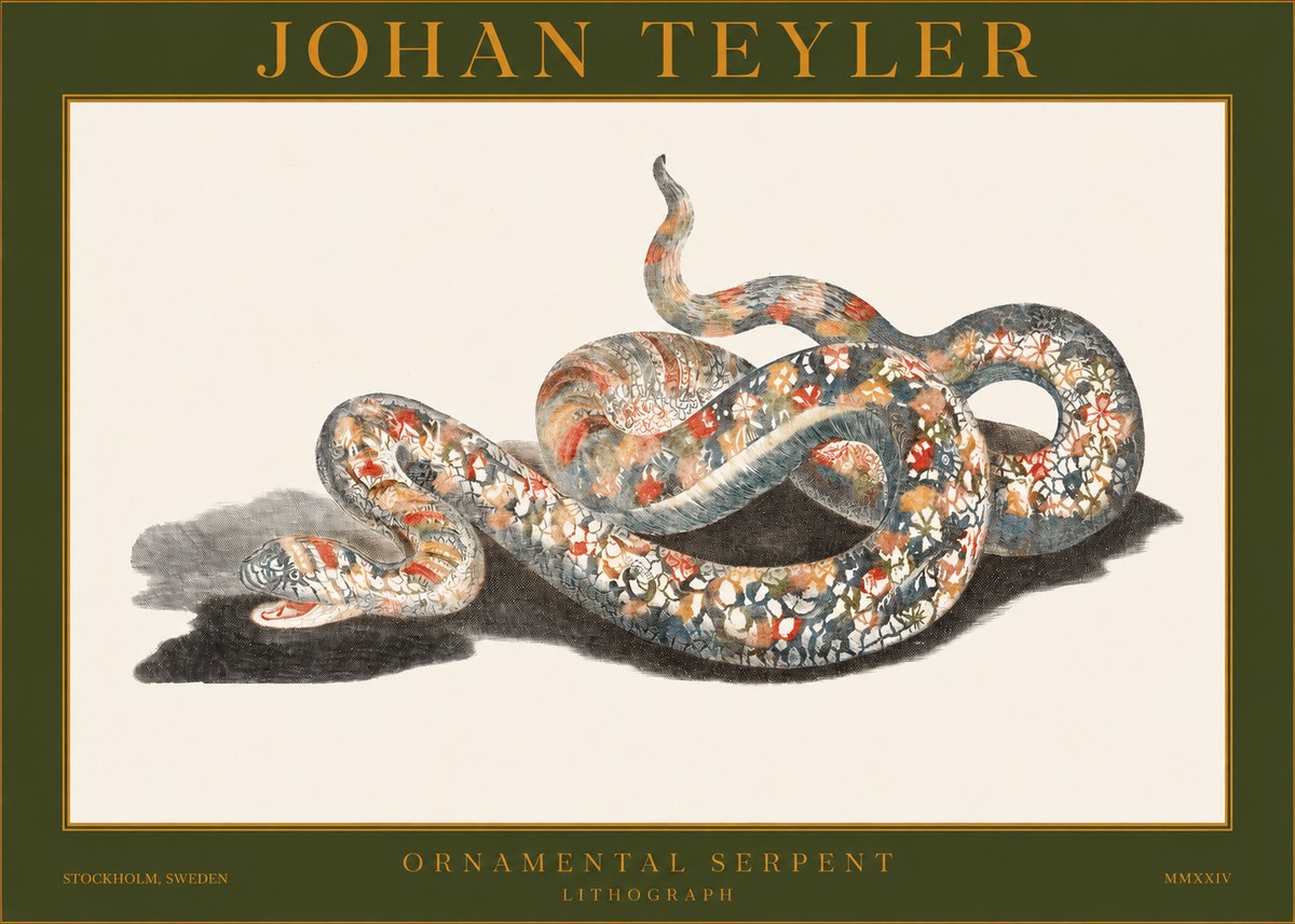 Johan Teyler Ornamental Serpent No1 - Poszter