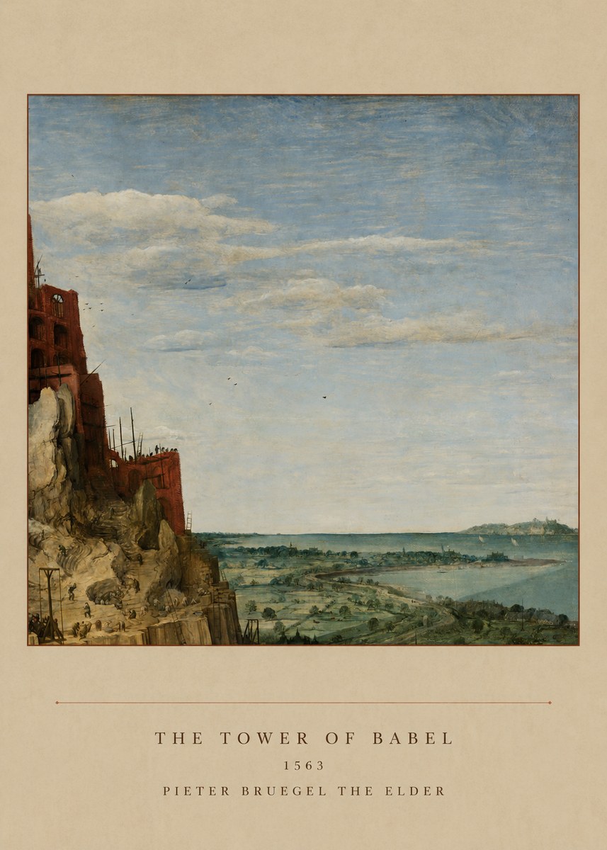 Pieter Bruegel The Tower of Babel X No5 - Poszter