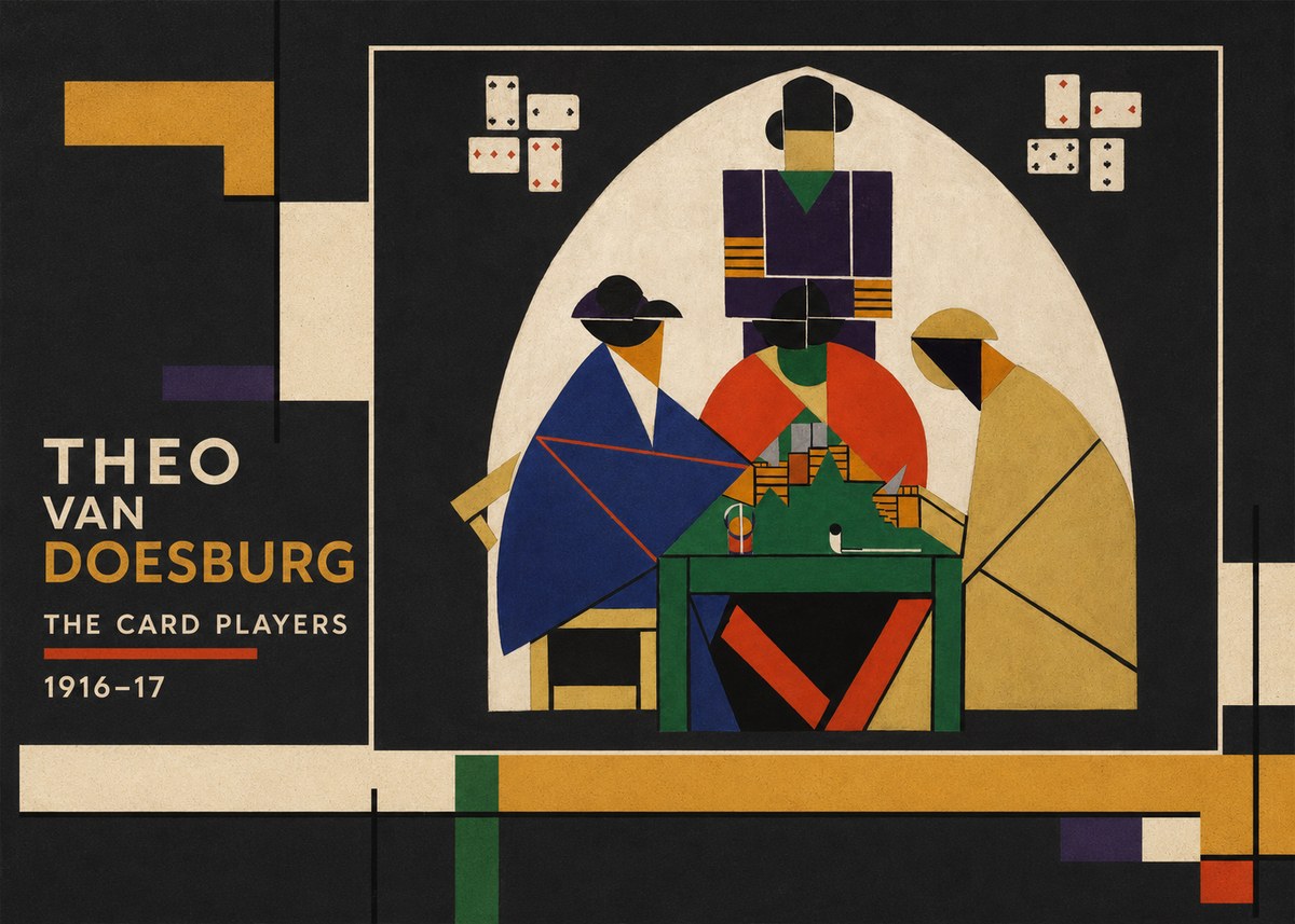 Theo van Doesburg The Card Players No2 - Poszter