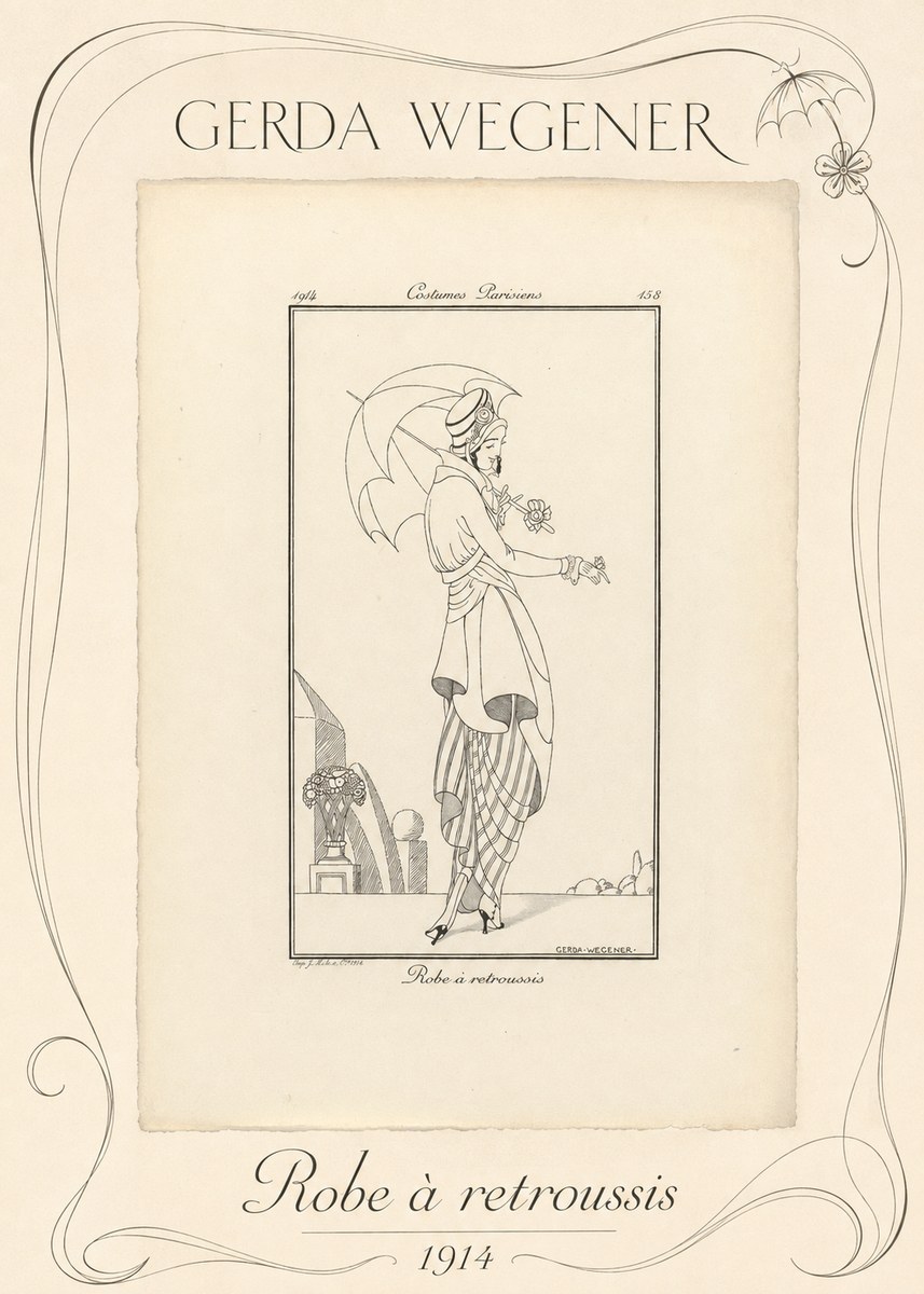 Gerda Wegener Robe À Retroussis No3 - Poszter