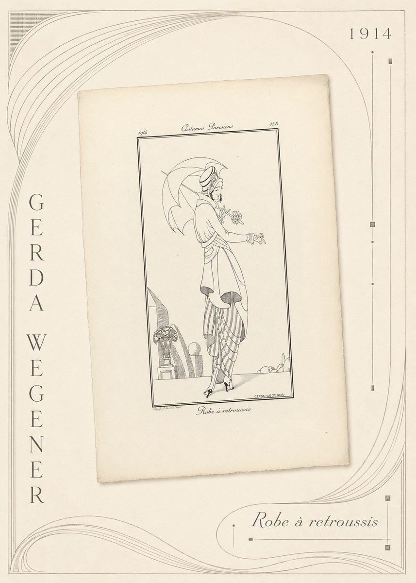 Gerda Wegener Robe À Retroussis No5 - Poszter