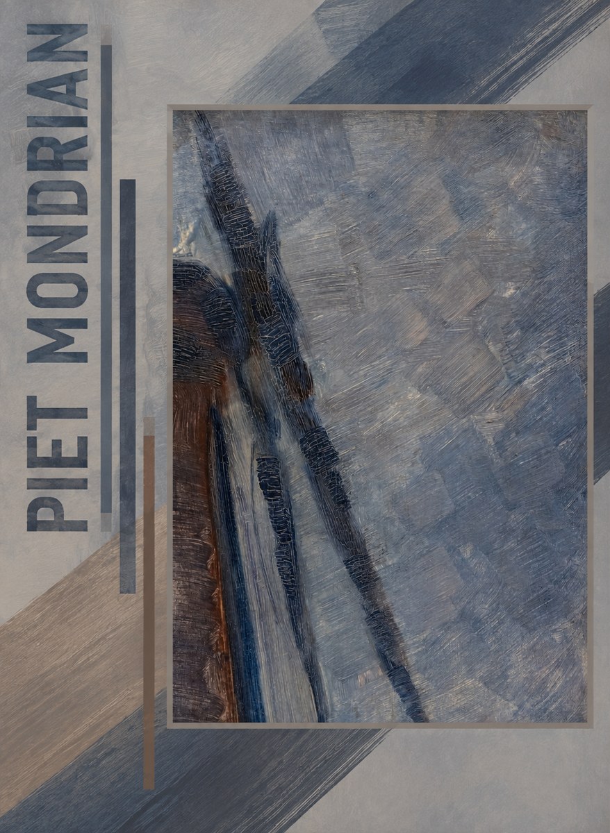 Piet Mondrian Windmill in Sunlight No4 - Poszter