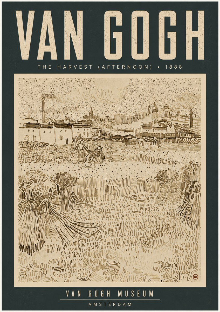 Van Gogh The Harvest (Afternoon) No4 - Poszter