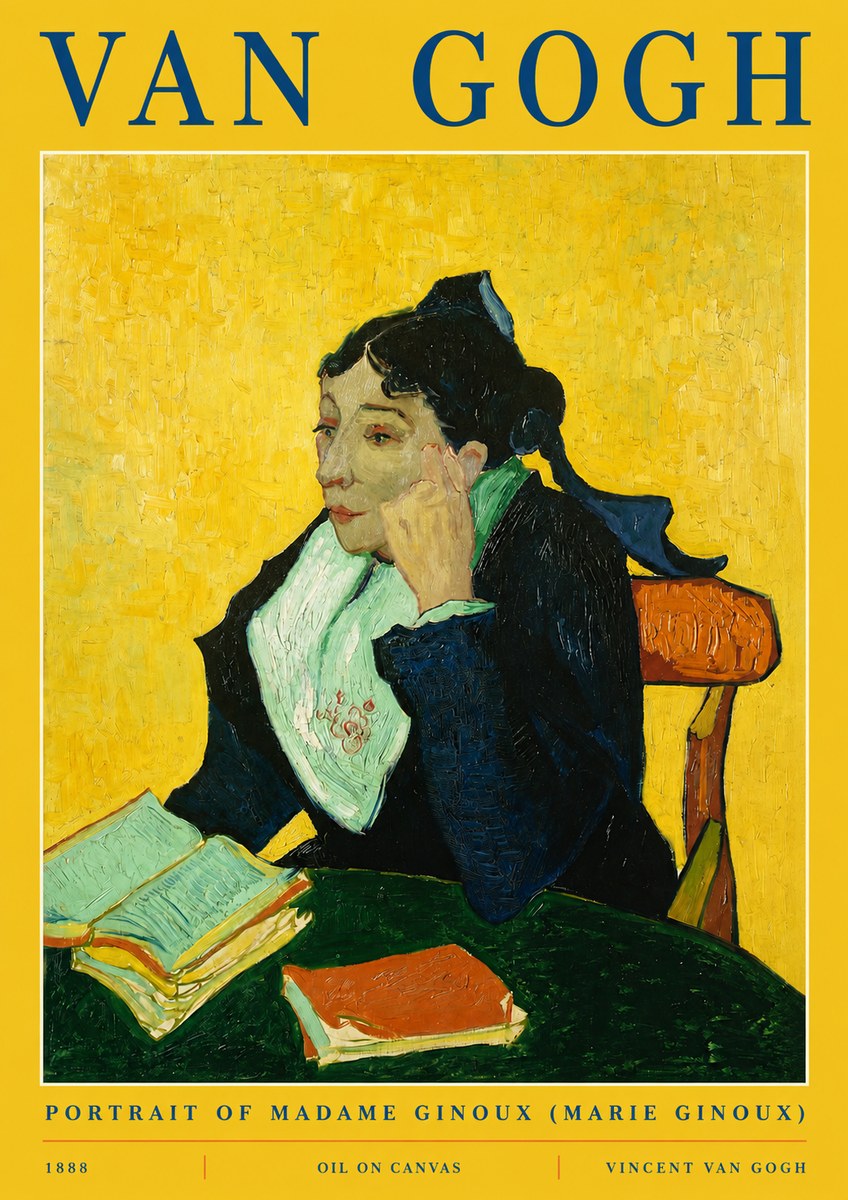 Van Gogh Portrait of Madame Ginoux (Marie Ginoux) No2 - Poszter