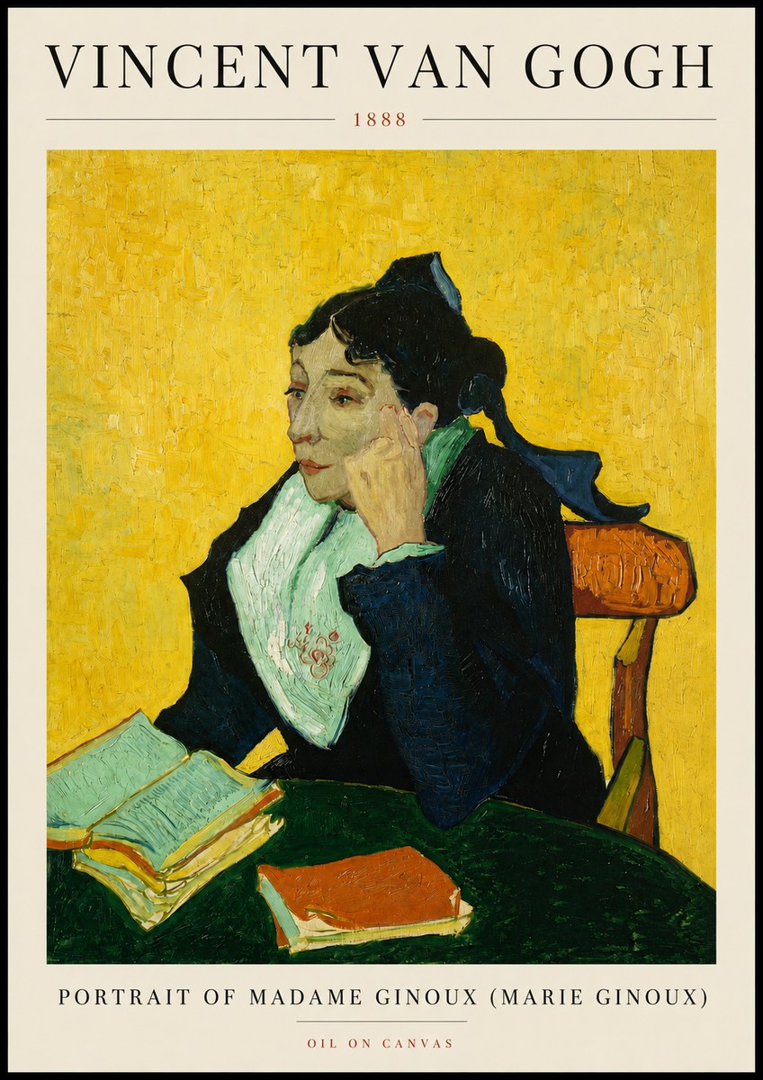 Van Gogh Portrait of Madame Ginoux (Marie Ginoux) No3 - Poszter
